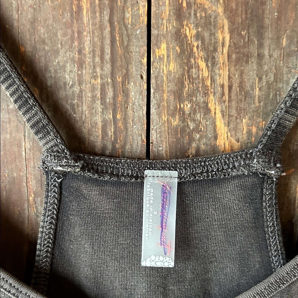 Free People charcoal wide-leg pocket jumpsuit - Picture 2 of 12